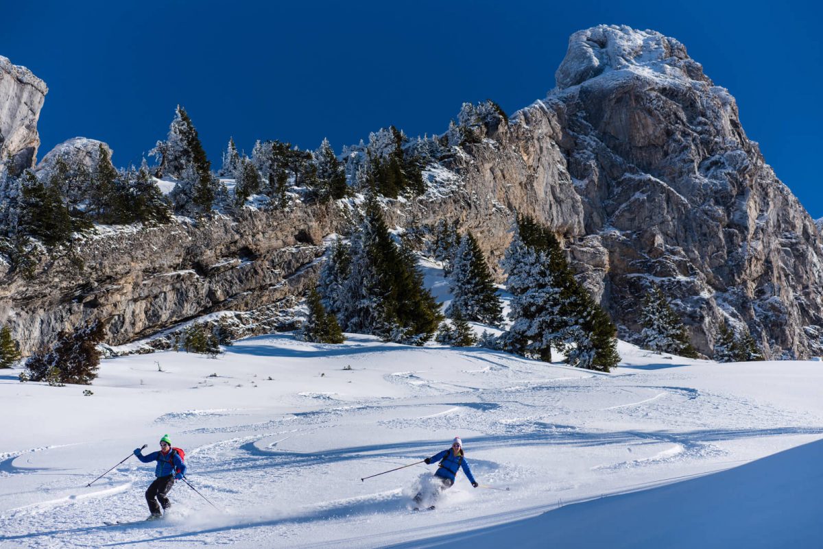 ski hors pistes à Seythenex dans le massif de la Sambuy