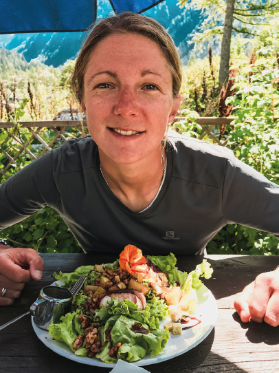 Bon repas pour reprendre des forces au Refuge de Peuty