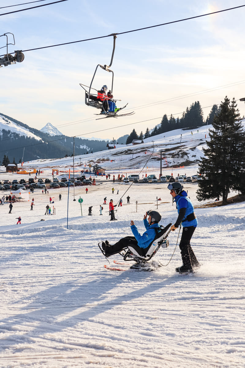 tandemski ski handicap thônes manigod
