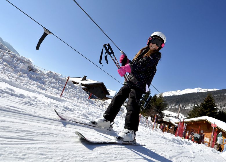 Téléski sur le domaine skiable débutants Le Grand-Bornand