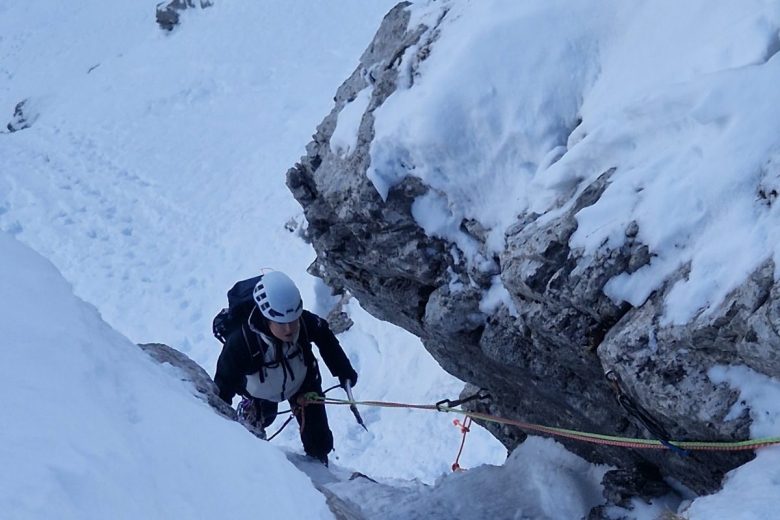 Escalade hivernale mixte