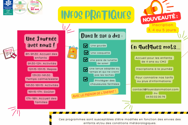 Semaine à thème au Foyer d&rsquo;animation_Thônes