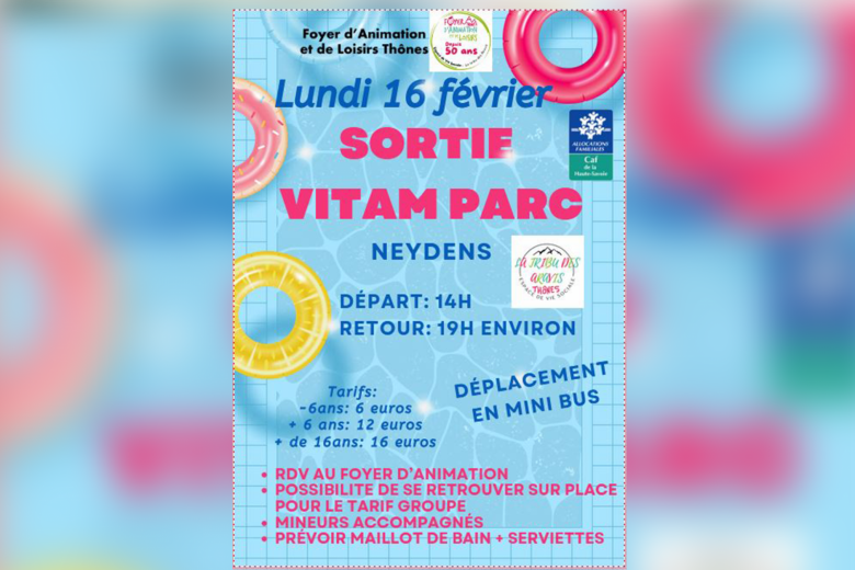 Sortie à l&rsquo;espace aquatique « Vitam Parc »_Thônes