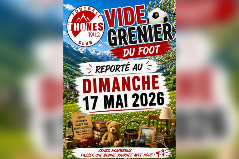 Vide-greniers du Football-Club : reporté au 17 mai._Thônes