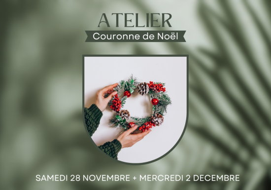 Atelier création d&rsquo;une couronne de Noël