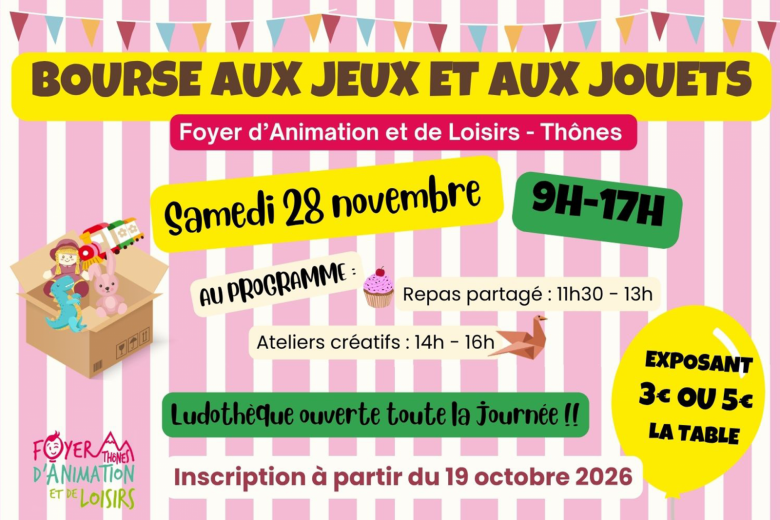 Bourse aux jeux et aux jouets_Thônes