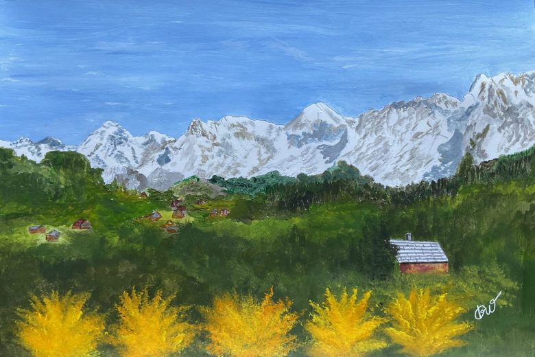 La chaîne des Aravis depuis le Grand-Bornand