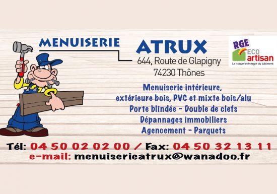 Menuiserie Atrux