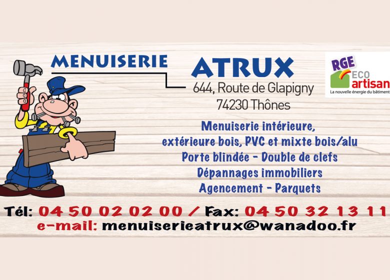 Menuiserie Atrux
